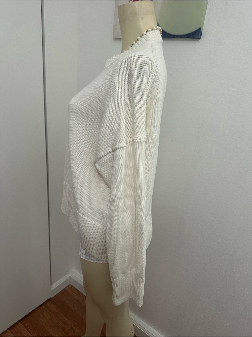 EVERLANE THE COTTON HONEYCOMB SQUARE CREW - Picture 8 of 11